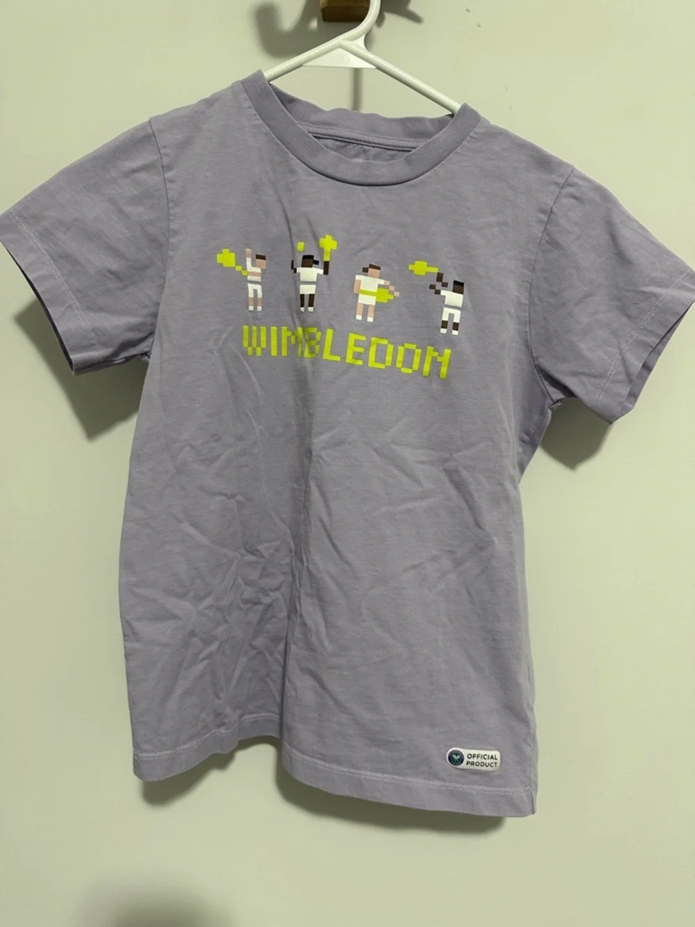 Wimbledon Lavender Pixel Tennis Tee for Kids